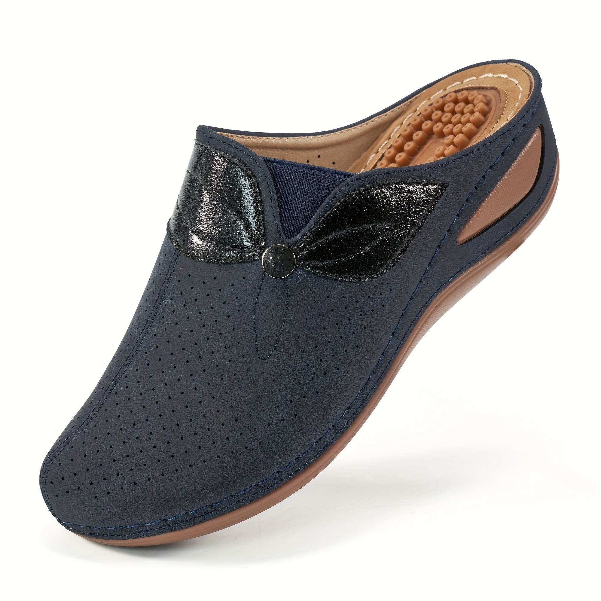 Mesh Breathable Sports Sandals Faux Leather Slippers Non Slip Beach Slides