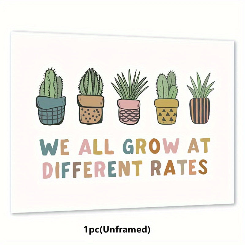 Bohemian Style Growth Mindset Classroom Poster 32X25 cm