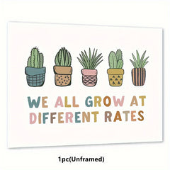 Bohemian Style Growth Mindset Classroom Poster 32X25 cm