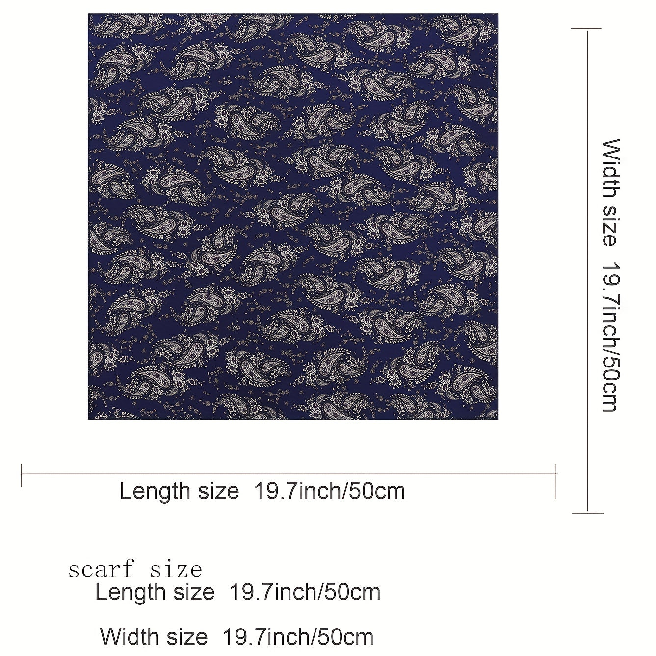 Vintage Bohemia Paisley Print Silk Square Scarf
