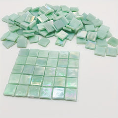 60pcs Light Green High Temp. Mosaic Ice Jade Hand DIY Decoration Art