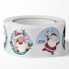 500pcs Christmas Theme Gift Label Sticker Box