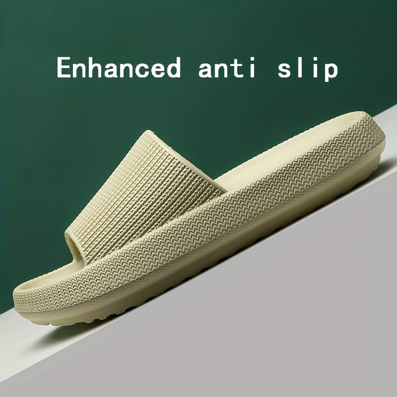Men's Slip On Platform Slides Open Toe Slippers