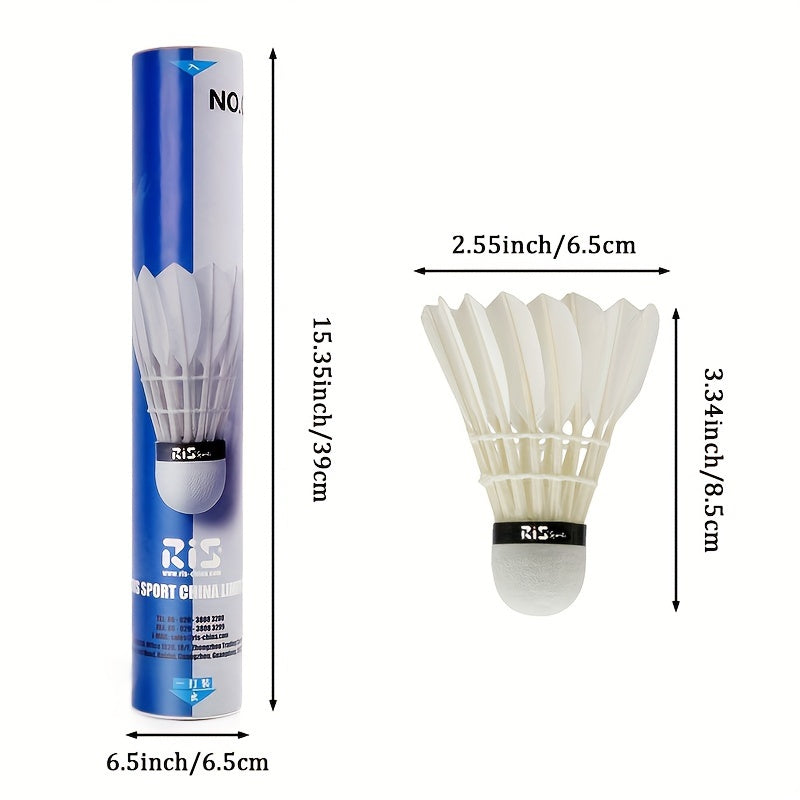 12pcs Durable Badminton Shuttlecocks for Family Training and Entertainment