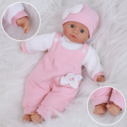 16 Inch Reborn Doll in Pink Style for Boys and Girls