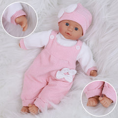 16 Inch Reborn Doll in Pink Style for Boys and Girls