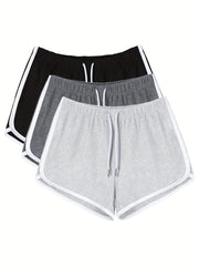 3pcs Women's High Waist Athletic Running Shorts Soft And Comfortable