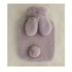 500ml Winter Warm Water Bag Plush Cover Rabbit Hand Warmer
