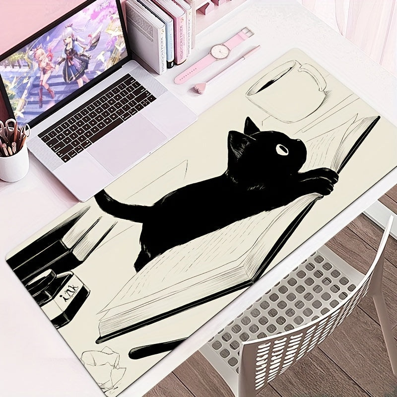 Cat Office Desk Pad Set Keyboard & Mouse Pad 2pcs