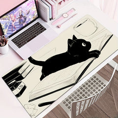 Cat Office Desk Pad Set Keyboard & Mouse Pad 2pcs