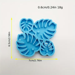 Turtle Back Bamboo Leaf Earring Silicone Mold for Resin