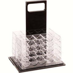 10pcs Acrylic Poker Chip Tray Holds 100 Chips Clear Box Chip Holder