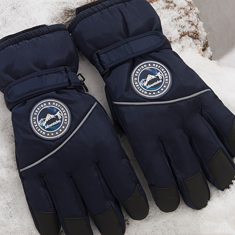 Winter Skiing Gloves Thickened Windproof Five Fingers Touch Screen Gloves
