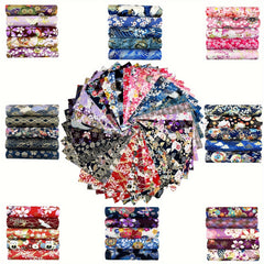 40pcs Japanese Style Flower Printed Fabric Patchwork For DIY Craft Sewing