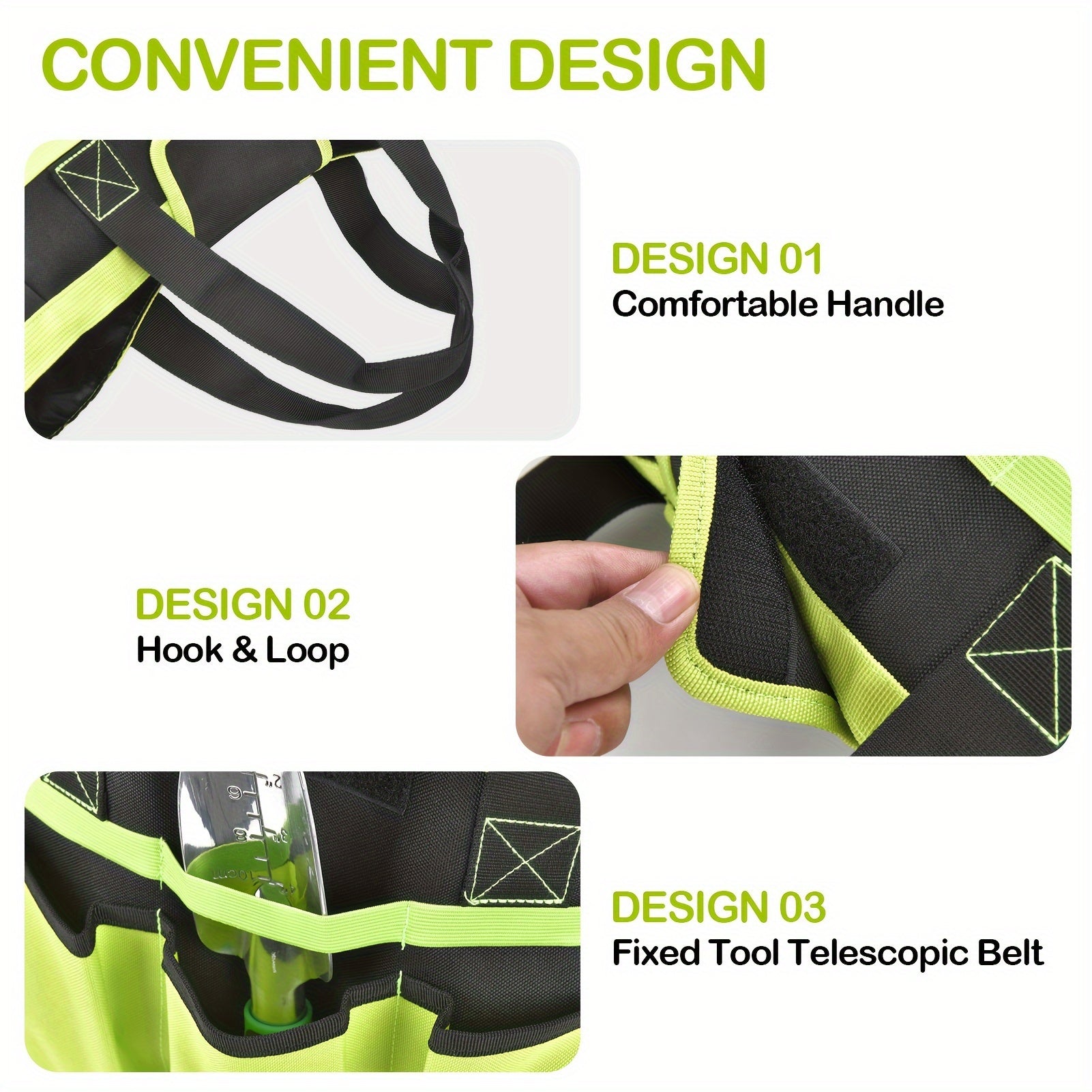 10 Pocket Garden Tool Bag Heavy Duty Garden Storage Plant Set Organizer
