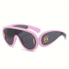 Y2K One-piece Sunglasses Candy Block UV400 Sun Shades