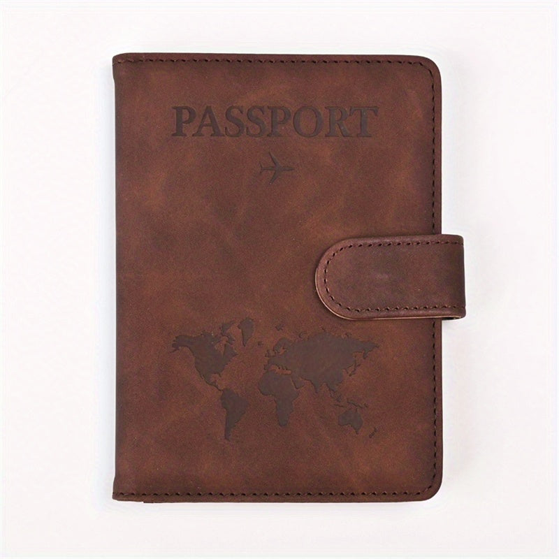 RFID Anti Theft Passport Card Bag Leather Wallet