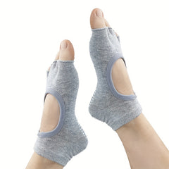 Yoga Socks Ballet Dance Half Fingers Sock Slippers Non Slip Silicone Sport Socks