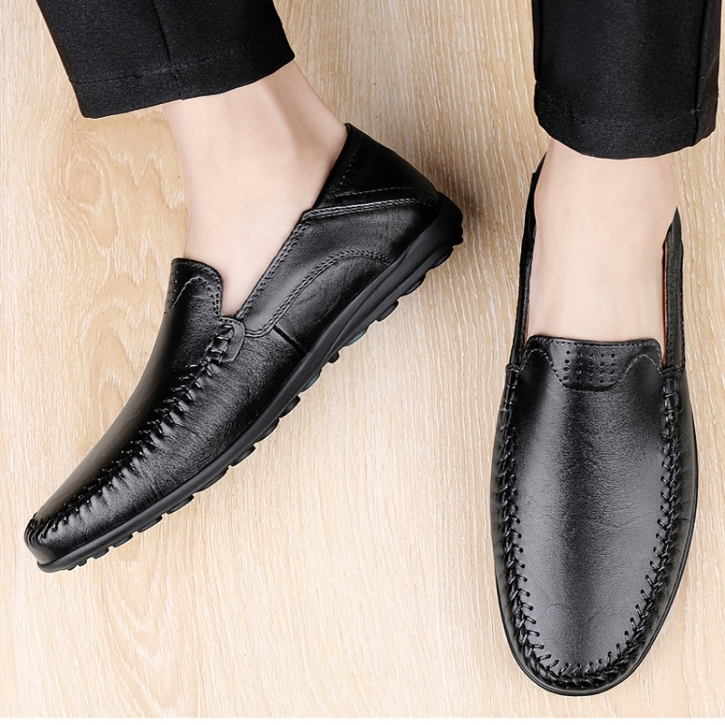 CLOHOO Customizable Leather Loafer Shoes for Men