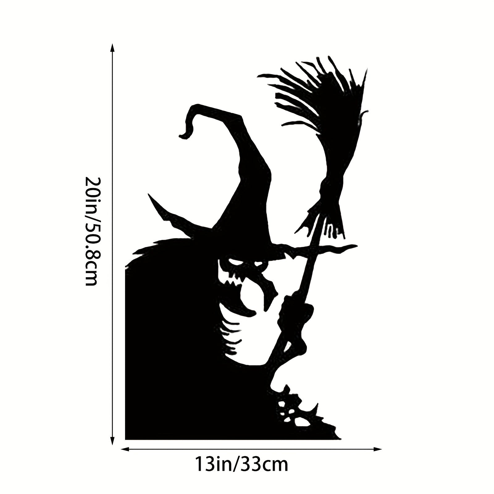 Windows Witch 3D Wall Stickers Halloween Decoration Scary Ghost Sticker