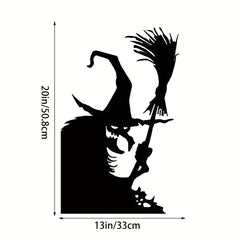 Windows Witch 3D Wall Stickers Halloween Decoration Scary Ghost Sticker