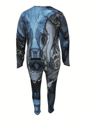 Women's Graphic Print Tee & Leggings Set