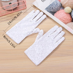 Bridal Lace Floral Gloves Wedding Party Accessories For Bride