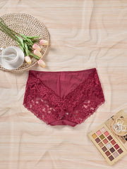 3 Pack Plus Size Floral Jacquard High Stretch Panties Set