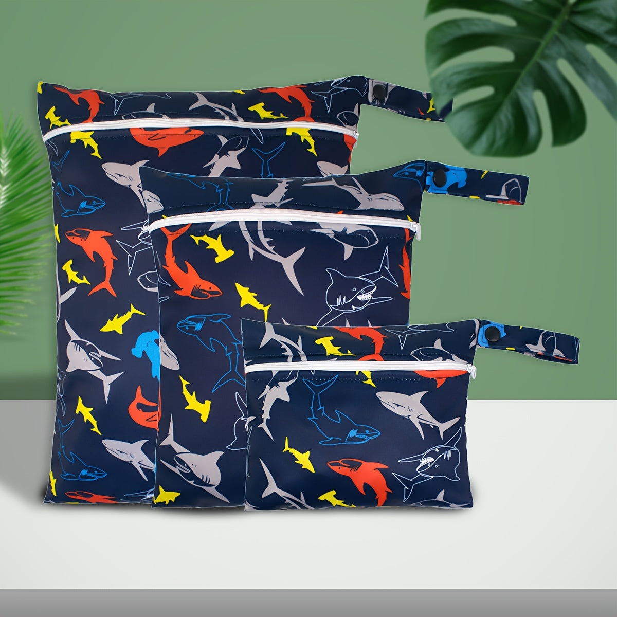 3pcs Reusable Washable Diaper Bags Adjustable Durable Polyester