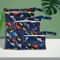 3pcs Reusable Washable Diaper Bags Adjustable Durable Polyester