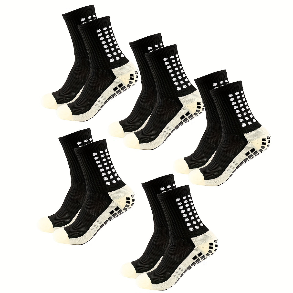 Men's Soccer Socks - Sweat Absorbing Athletic Sports Thickened Grip Pads