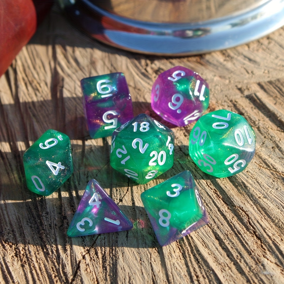 7pcs Starry Sky Dice RPG Dice Set