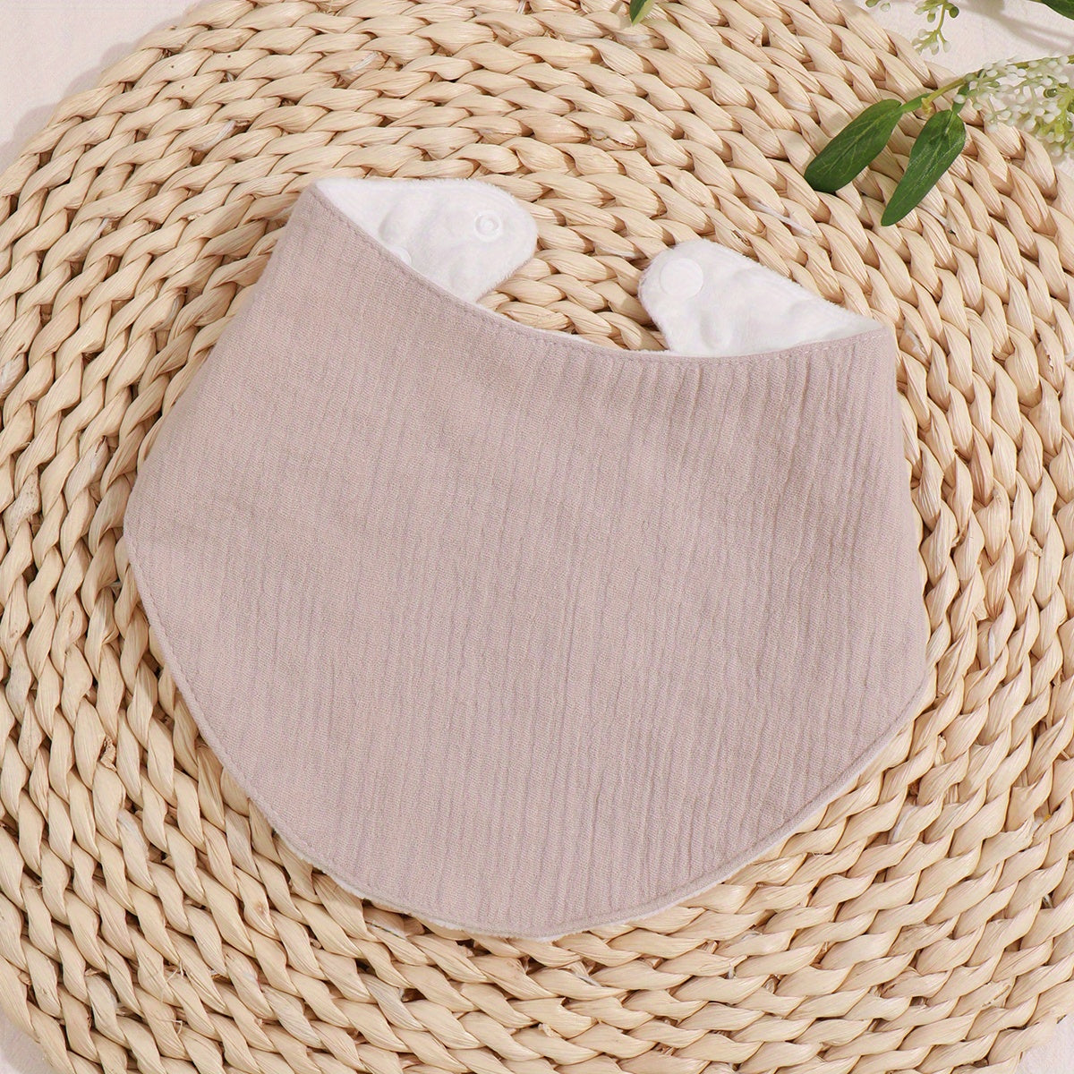 5pcs Baby Bibs Infant Fabric Bibs Triangle Scarf Feeding Burp Cloth