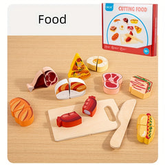 Wooden Toy Cutting Fruits and Vegetables Set