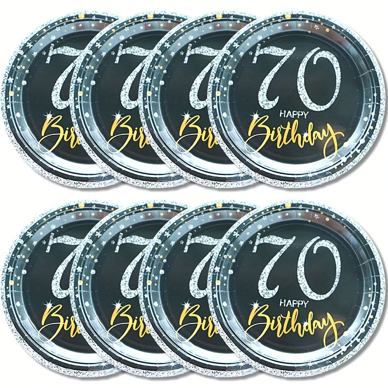 70th Birthday Cheers To 70 Years Paper Plates (20pcs)