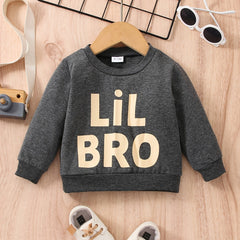 Baby Boys LiLBRO Print Active Pullover Sweatshirt Long Sleeve Crew Neck