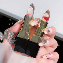 Jewel Jelly Lipstick Lip Balm Color Changing Flower Long Lasting Moisturizing