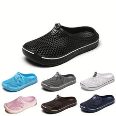 Women's Solid Flat Clogs Slip On Non slip Outdoor Casual Slides Shoes