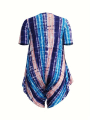 Tie Dye Short Sleeve Romper