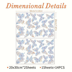 28pcs Butterfly Window Stickers Anti Collision Decals Glass Alert