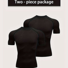 Men's Short Sleeve Compression T-Shirt for Fitness Activities