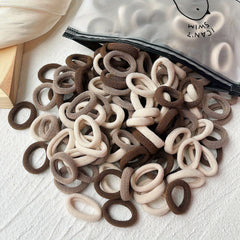 100pcs Solid Hair Tie Thick Rubber Band for Kids Girls Ponytail Holder Hair Tie
