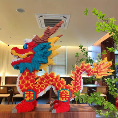 5000pcs Great Wall Dragon Family Building Block Puzzle Ornament