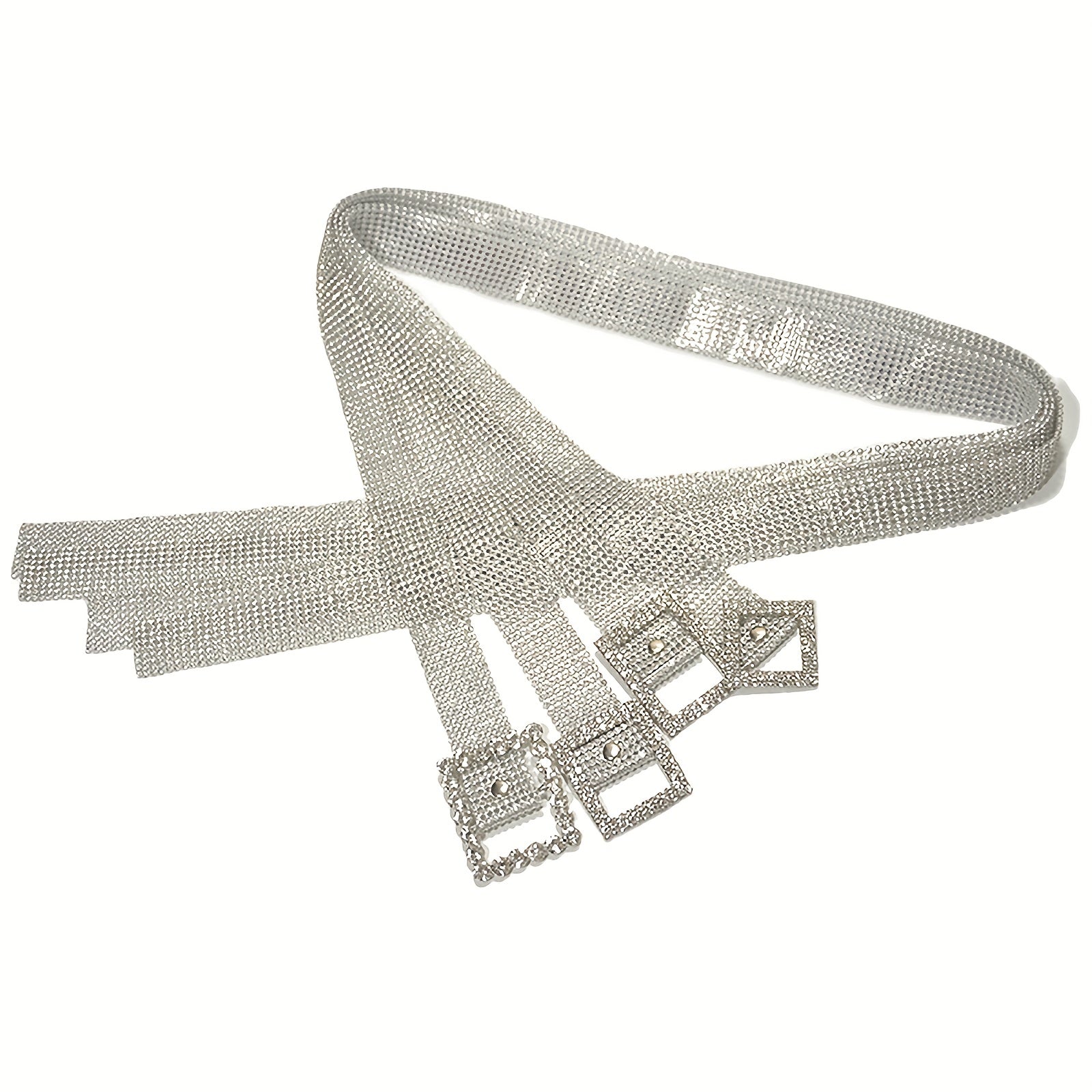 Rhinestone Inlaid Y2K Belts Sparkly Belt Stylish Wide Belt Dress Girdle