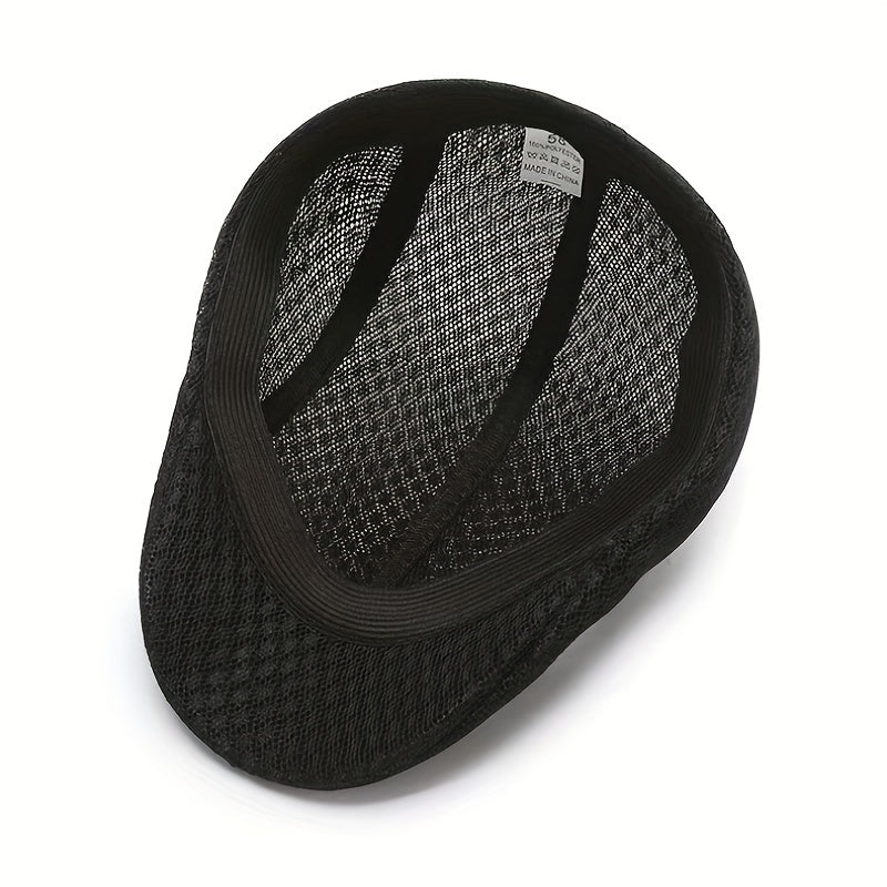 Mesh Breathable Flat Cap Newsboy Hats Sun Protection Visor Hat