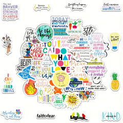 50pcs Inspirational Motivational Stickers Laptop Scrapbook Water Bottles Planner