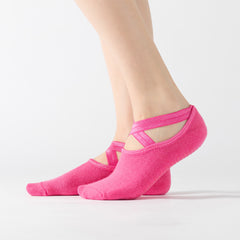 Non slip Cross Strap Yoga Socks Solid Sports Yoga Socks