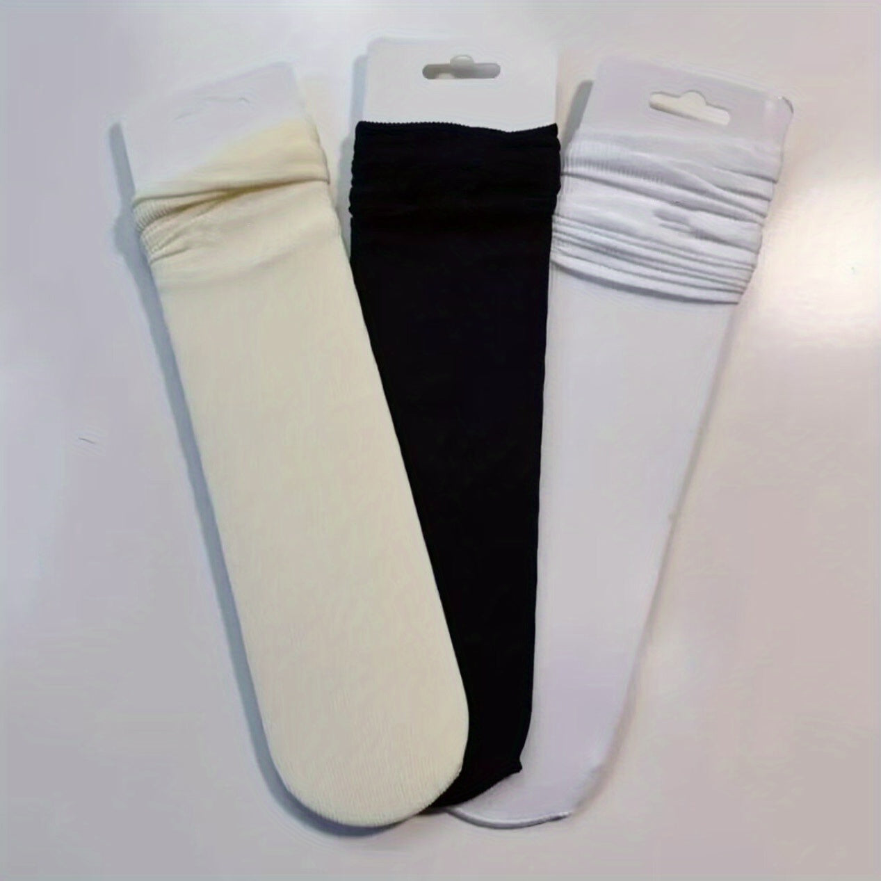 5 Pairs Solid Mid Tube Socks for Women