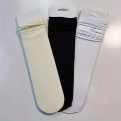 5 Pairs Solid Mid Tube Socks for Women