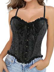 Sleeveless Lace Up Corset Bustier Body Shaper Lingerie